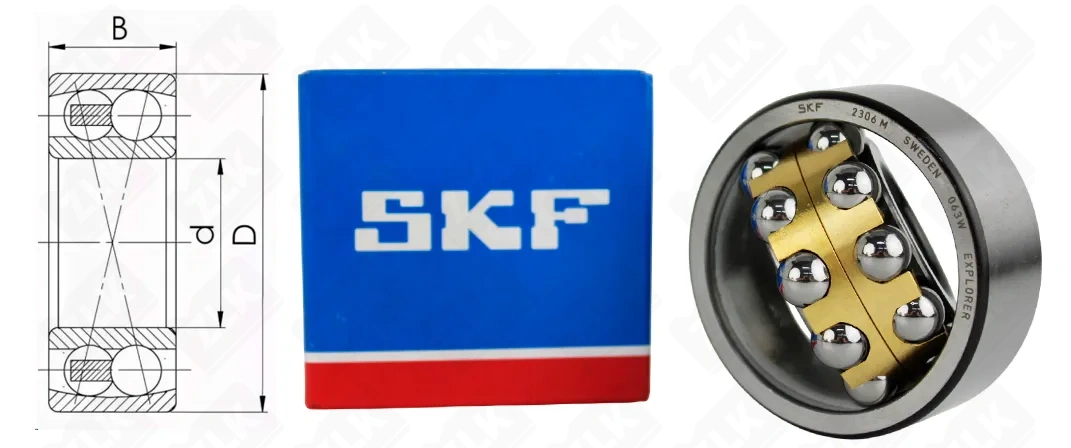 Подшипник шариковый 1606Л (2306М) 30×72×27 мм SKF оригинал