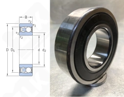 Подшипник 1507 (22072RSTNG) радиальный шариковый самоустанавливающийся 35-72-23 мм