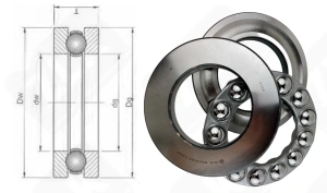 Подшипник 8326 (51326) упорный шариковый 130-225-75 мм