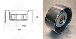 Подшипник PU107013ARMXY1 радиальный шариковый 10-70-32 мм