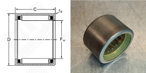 Подшипник 134902Е радиальный игольчатый 15-21-12 мм