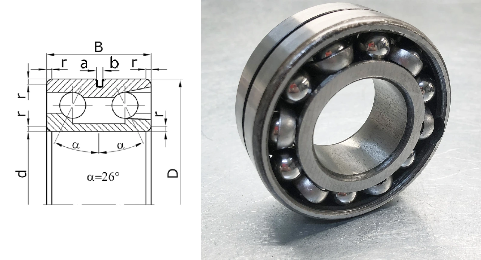 Подшипник шариковый 3056214 (5214A,3214А) 70×125×39.7 мм SKF оригинал
