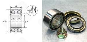 Подшипник VKBA857 радиально-упорный шариковый 35-72-34 мм