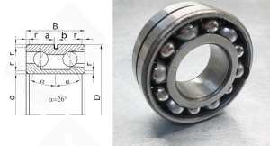 Подшипник 3056313 (3313A) радиально-упорный шариковый 65-140-58,7 мм