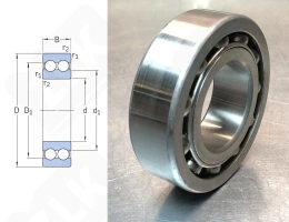 Подшипник 4216BTNG радиальный шариковый 80-140-33 мм