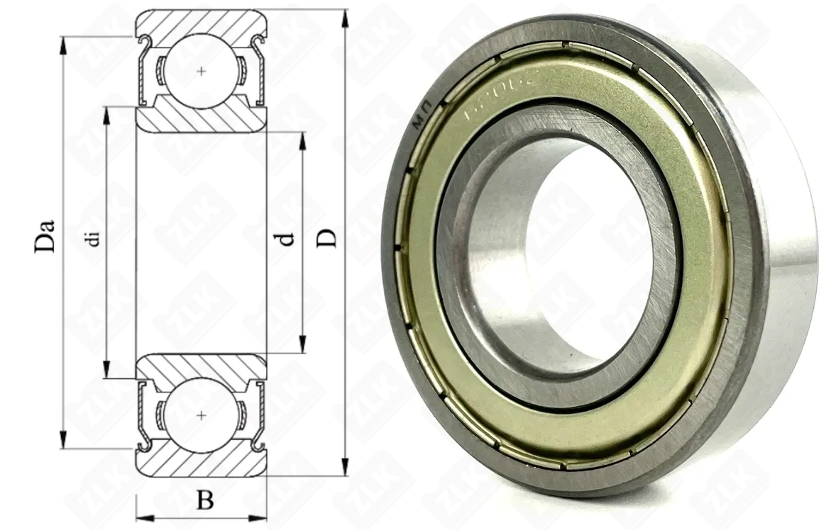 Подшипник шариковый 80206 (6206 ZZ) 30×62×16 мм Россия