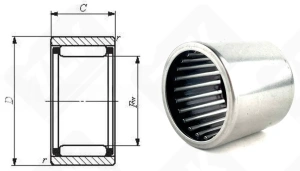 Подшипник HKS28x35x33 радиальный игольчатый 28-35-33 мм