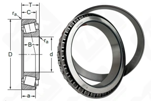 Подшипник 2007928 (32928) радиально-упорный роликовый конический 140-190-32 мм
