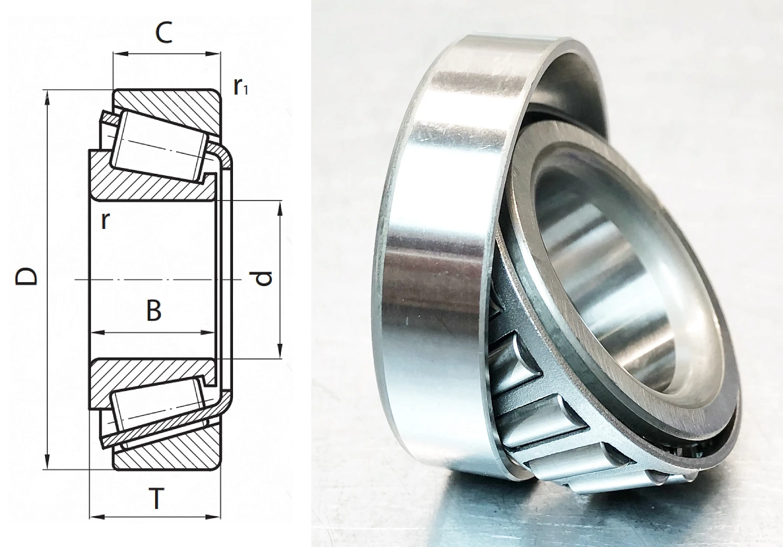 Подшипник роликовый  (2790/2720) 33.338×76.2×25.654 мм Timken оригинал