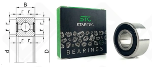 Подшипник 3180202 (632022RS) STC радиальный шариковый 15-35-15,9 мм