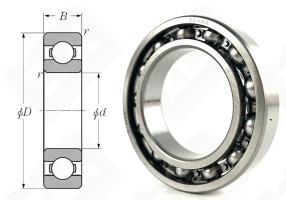 Подшипник 110 (6010) радиальный шариковый 50-80-16 мм