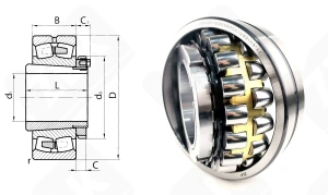 Подшипник 13525 Н (22228KMBW33+H3128,22228ACKW33+H3128) радиальный роликовый самоустанавливающийся 125-250-68/97 мм