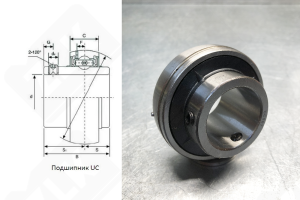 Подшипник UCX12-39 радиальный шариковый 61,9125-120-65,1-28 мм