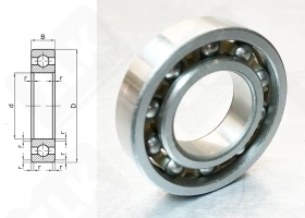 Подшипник B37-15UR радиальный шариковый 37-88-19 мм