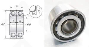 Подшипник 32BWD05CA105ZA радиально-упорный шариковый 32-72-45 мм