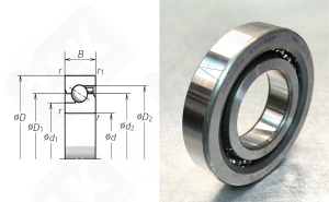 Подшипник 35TAC72CSUHPN7C радиально-упорный шариковый 35-72-15 мм