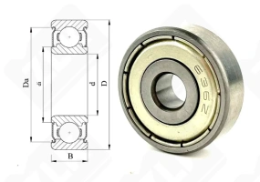 Подшипник MR636ZZ радиальный шариковый 6-22-7 мм