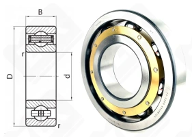 Подшипник 324Л (70) (6324МC3) радиальный шариковый 120-260-55 мм