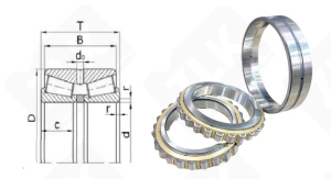 Подшипник 97744 Л радиально-упорный роликовый конический 220-340-99 мм