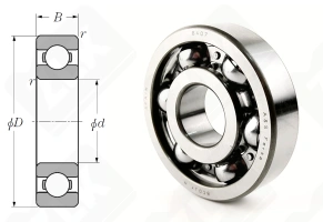 Подшипник 407 (6407) радиальный шариковый 35-100-25 мм