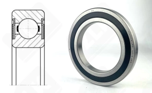 Подшипник 7000118 2RS (160182RS) радиальный шариковый 90-140-16 мм