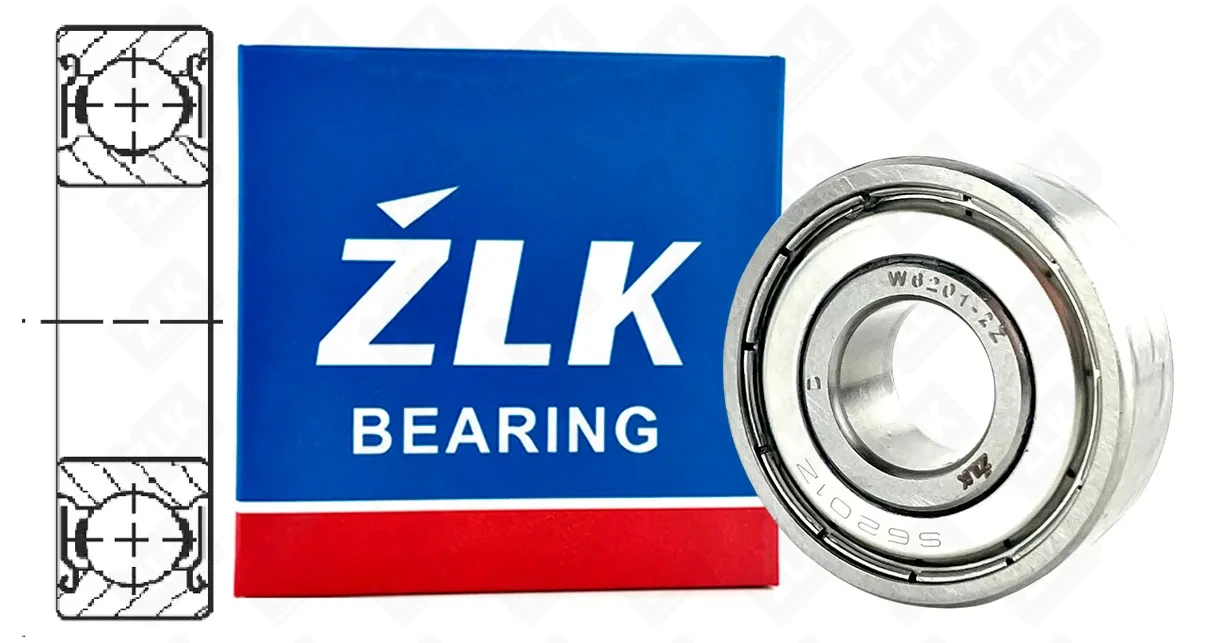 Подшипник шариковый  (W6201-2Z) 12×32×10 мм ZLK