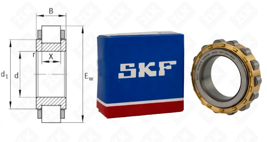 Подшипник роликовый 502206Л (RN206ECM) 30×53.5×19 мм SKF оригинал