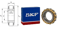 Подшипник роликовый 502206Л (RN206ECM) 30×53.5×19 мм SKF оригинал