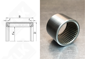 Подшипник СК404720 (HK40202RS) радиальный игольчатый 40-47-20 мм