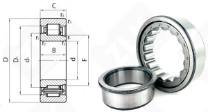 Подшипник 42513 (NJ2213E) радиальный роликовый 65-120-31 мм