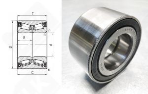 Подшипник 537909 (JXC25469C/JXC25469DA) радиально-упорный роликовый конический 49-84-43 мм
