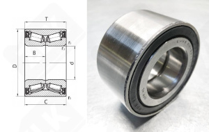 Подшипник 537909 (JXC25469C/JXC25469DA) радиально-упорный роликовый конический 49-84-43 мм