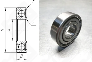 Подшипник 60203 (6203Z) радиальный шариковый 17-40-12 мм