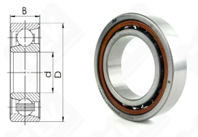 Подшипник 1046905 (5) (71905ACP5) радиально-упорный шариковый 25-42-9 мм