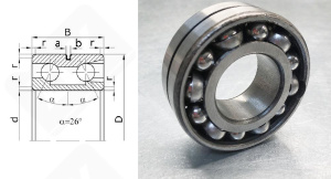 Подшипник 3056207 H (5207N,3207N) радиально-упорный шариковый 35-72-27 мм