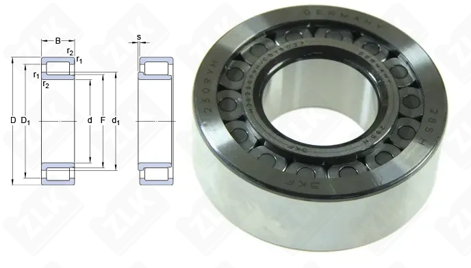Подшипник роликовый (NJG 2309 VH/C3VB027) 40×100×36 мм Timken оригинал