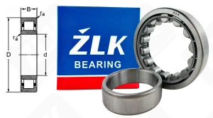 Подшипник 32211 (NU211) радиальный роликовый 55-100-21 мм