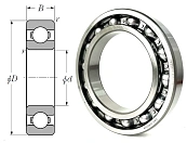 Подшипник шариковый 126 (6026) 130×200×33 мм FBC