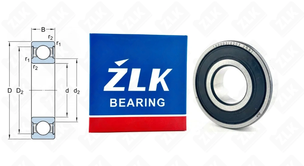 Подшипник 180203 (62032RS) радиальный шариковый 17-40-12 мм