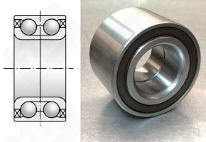 Подшипник AU0847-6LX3L/588 радиально-упорный шариковый 39-72-37 мм