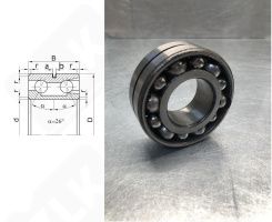 Подшипник 3056220 (5220,3220) радиально-упорный шариковый 100-180-60,3 мм