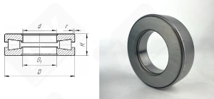 Подшипник 16-3001020 упорный роликовый 45-76-21 мм