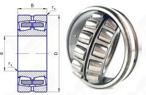 Подшипник 53507 Н (22207EXQW33C3) радиальный роликовый самоустанавливающийся 35-72-23 мм