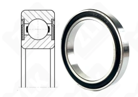 Подшипник 1000807 2RS (618072RS,68072RS) радиальный шариковый 35-47-7 мм