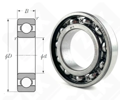Подшипник 106 (6006) радиальный шариковый 30-55-13 мм