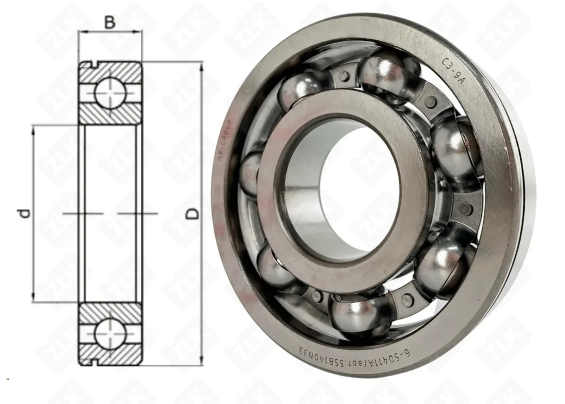 Подшипник шариковый 50411 (6411 N) 55×140×33 мм ПВ