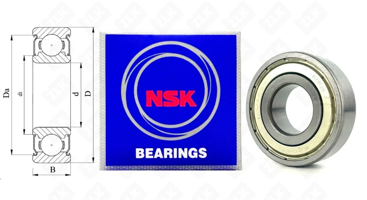 Подшипник шариковый 80204 (6204ZZC3) 20×47×14 мм NSK оригинал