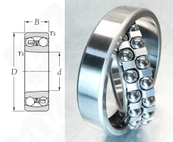 Подшипник 1208 (1208) радиальный шариковый самоустанавливающийся 40-80-18 мм