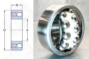 Подшипник 1509Е (2209TVH) радиальный шариковый самоустанавливающийся 45-85-23 мм