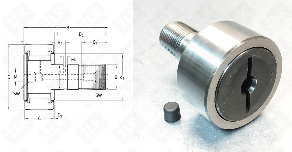 Ролик опорный KRV22PP A M10/1.25 INA